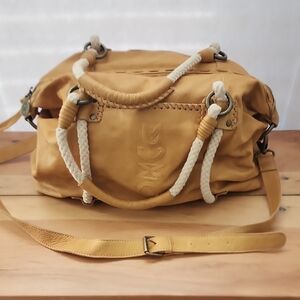 Yellow Leather Handbag MUXO